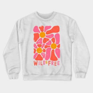 Hippie Wild & Free Boho Daisies Crewneck Sweatshirt